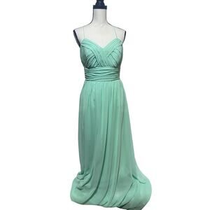 Alfred Angelo Formal Evening Dress Long Women's Size 6 Light Green Sleevelss
